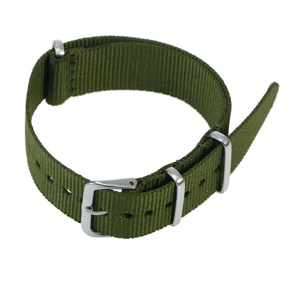 WHAMVOX Nylon Watch Strap Replacement Heavy Duty Watch Bands Woven Wristband Strap 22mm (Army Green)