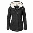 thumbnail image 3 of Waterproof Warm Hooded Winter Coat Thickend Fleece Lined Cotton Coat For Women_c*, 3 of 5