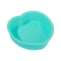 HomeDM Heart Shaped Silicone Molds 4 Inch Mini Nonstick Muffin Pan, for Valentine's Day Baking Weddings Birthday Party Supplies