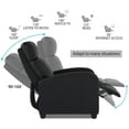 thumbnail image 3 of BestOffice Recliner Chair for Living Room Furniture Home Theater Seating Glider Chairs Modern Wingback Single Sofa PU Leather with Footrest (Black), 3 of 6