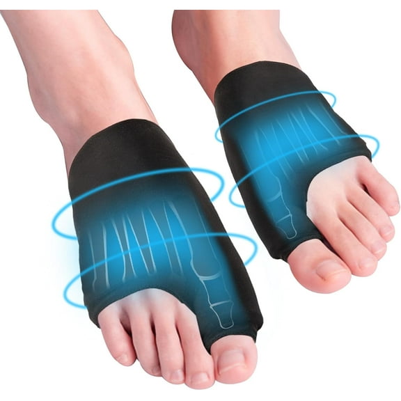 AMQTSLM 2Pcs Foot Ice Packs Big Toe for Bunion Gout Pain Relief, Reusable Cold & Heat Therapy Foot Ice Pack Wrap for Arthritic Toes, Swelling, Fasciitis, Sport Injuries, Post-Surgery Recovery