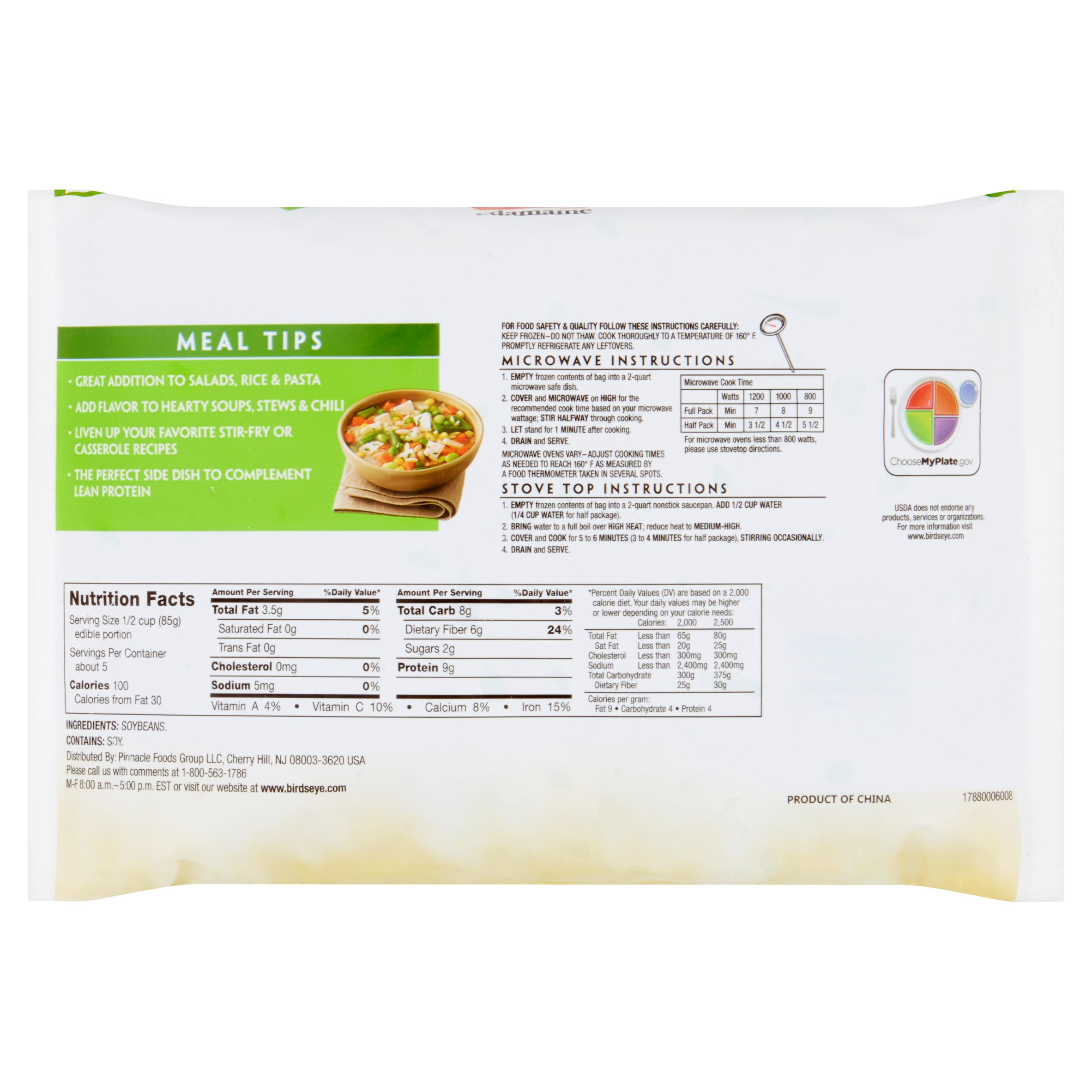 Birds Eye Edamame, Soybeans, Frozen Vegetables, 16 oz Bag