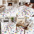 thumbnail image 5 of Colorful Polka Dot Area Rugs 5'x7', Washable Small Throw Rugs for Laundry Room Playroom, Cartoon Cute Abstract Graffiti Indoor Outdoor Rug Non-Slip Low Pile Carpet Runner Reversible Floor Mats, 5 of 8