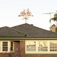 thumbnail image 6 of Road Bike Weather Vane Bicycle Metal Weathervane Bike Windvanes Copper Weathercock Decorative Wind Direction Signs, 6 of 7