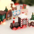thumbnail image 4 of EIMELI Christmas Train Decoration Mini Christmas Train Wooden Railway Christmas Decoration Xmas Party Table Decoration Christmas Tree Reindeer Decoration, 4 of 6