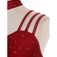 thumbnail image 5 of SiiRoh Women's Lyrical Dance Dress Sleeveless Asymmetrical Flowy Tulle Skirt Leotard Dancing Party Red L, 5 of 7