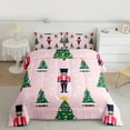 thumbnail image 3 of Manfei Happy New Year Bedding Comforter Set,Christmas Nutcraker Soldier Twin Comforter Sets,Green Xmas Tree Bedding Set For Teens,Ultra Soft Home Decor Reversible,2pcs, 3 of 9
