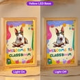 thumbnail image 2 of Welcome to Bull Terrier Classroom Teacher Dog Mom Acrylic Plaque with Wood Photo Frame Box Bully Dog Lovers Gifts Idea Light Box - 02015, 2 of 5