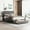 Gray, variant on Queen Size Upholstered Bed Frame, Platform Bed Frame with Storage Drawers, Queen Size Bed Include Velvet Headboard Wingback and Strong Wood Slats Support, No Box Spring Needed, Beige