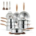 thumbnail image 1 of Carote 23-Piece Tri-Ply Stainless Steel Cookware Set with Lids, Nonstick Induction Compatible Pots & Pans Set, Oven Safe, 1 of 1