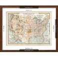 thumbnail image 5 of Art.com Map of the United States. Inset of Alaska Art Print by Encyclopaedia Britannica, Brown Frame Wall Art, 21" x 17", 5 of 5