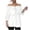 White, variant on Antinious Women Off Shoulder Short Sleeve Solid Ruffle Sleeve Trendy Casual Slim Tops