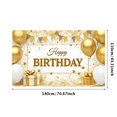 thumbnail image 3 of Glittering Design Happy Birthday Banner Golden Balloon Celebration Decoration for Party Event Festive Indoor, 3 of 7