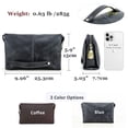 thumbnail image 5 of Contact's Code Lock Clutch Bag for Men Leather Anti Theft Clutch Wallet Travel Purse with Handle Phone Card Holder Large Business Handbag （Blue), 5 of 8