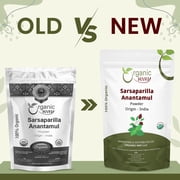 Organic Way Sarsaparilla / Anantamul Powder (Hemidesmus Indicus) Powder - Organic & Kosher Certified | Raw, Vegan, Non GMO & Gluten Free | USDA Certified (1/4LBS / 4Oz)
