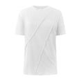 thumbnail image 5 of TKLPEHG Womens Tops Short Sleeve Crew Neck Solid Color Graphic Tee Comfy Fashion Summer Loose Casual Outfits (White,XL), 5 of 5