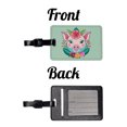 thumbnail image 4 of Pig Head Floral Flowers Faux Leather Travel Luggage Tag, 4 of 7