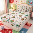 thumbnail image 2 of Manfei Merry Xmas Zipper Queen Comforter Set with Fitted Sheet and 2 Pillowcases,Rustic Animals Zipper Bedding Set,Xmas Reversible,4pcs, 2 of 7