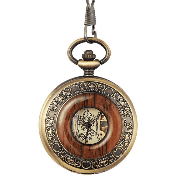 DESIGNICE Pocket Watch Vintage Flip Cover Design Pocket Watches for Men Silent Mechanical Operation Anniversary Gifts for Men