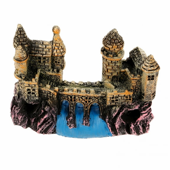 ACDANC Castle Aquarium Tank Decorations Fish Ornaments Bowl Jumbo Terrarium Fish Tank Decor
