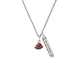 thumbnail image 2 of Delight Jewelry Silvertone Mini Enamel Watermelon Slice Silvertone Mother Daughter Bar Charm Necklace, 23", 2 of 4