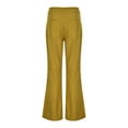 thumbnail image 5 of Ediodpoh Women Autumn Winter Solid Color Mid Waist Slim Fit Bottoms Corduroy Casual Pants Trousers Flared Corduroy Pants Women Yellow XL, 5 of 9