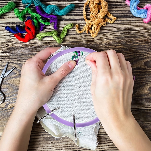 12 Cerceaux de Broderie de 13 Cm, Anneaux de Cercle Réglables, Accessoire de Cerceau de Couture Universel pour L'artisanat de Couture au Point Croisé