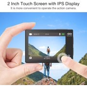 Dragon Touch Vision 3 Pro Action Camera,16MP 4K/60FPS 100ft Underwater Waterproof Camera W/ Touch Screen & Helmet Accessories