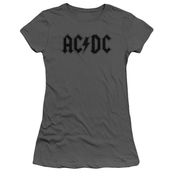 Acdc - Worn Logo - Juniors Teen Girls Cap Sleeve Shirt - Large
