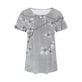 thumbnail image 4 of Lydiaunistar Blouse Décontractée à Manches Courtes et Col Rond pour Femmes, Grande Taille T-Shirt d'Été Léger et Confortable Multicolore, 4 of 5