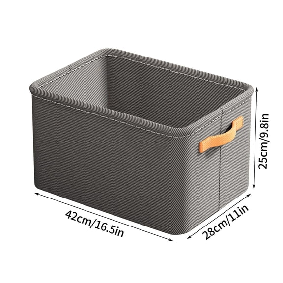 Thickened Fabric Clothing Storage Basket for Closet Organization, Large Capacity Decorative Storage Bin with Handles for Laundry and Home Storage #001B B