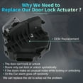thumbnail image 3 of Actuador de motor de bloqueo de puerta eléctrica del lado derecho delantero único para Ford Mustang 2016-2019 No.FR3Z63264A26B Negro, 3 of 7
