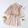 thumbnail image 4 of Summer Champagne Chinese Bride Wedding Robe Satin Sleepwear Women Nightgown Sexy Nightdress Lady Kimono Bathrobe Gown Negligee, 4 of 7