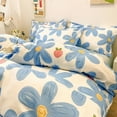 thumbnail image 2 of Flores azules Juego de cama de poliéster melocotón, 2 of 10