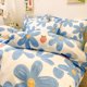 thumbnail image 2 of Flores azules Juego de cama de poliéster melocotón, 2 of 10