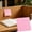Pink, variant on 1 Book of 100 Sheets Colored Horizontal Sticky Notes, Stickies for White Collar Office Notebook, 76x76mm Tearable Notes with Moderate Adhesive, Pink White Green Yellow