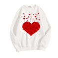 thumbnail image 4 of Xixinqiwan Women's Hoodies Valentine's Sweatshirt,Womens Heart Print Crewneck Heart Graphic Shirt Lightweight Comfortable Sweatshirt Long Sleeve Pullover Hoodless Sweater, 4 of 4