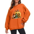 thumbnail image 3 of Frostluinai Women's Oversized Thanksgiving Sweatshirts Crew Neck Pumpkin Graphic Pullover Long Sleeve Loose Fit Sweat Shirts for Fall Winter, 3 of 6