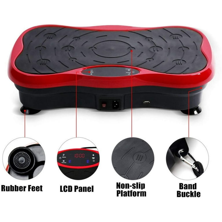 Vibration Plate Exercise Machine Whole Body Fit Massagen Muscle Workout Trainer Fitness Platform Home Training Equipment for Toning Vibrating Fat