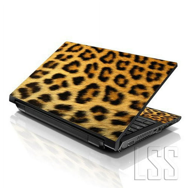 LSS Leopard Print Laptop Skin Sticker Decal Cover Fits 17" to 19" Laptops