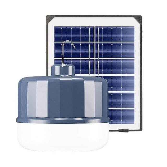 Solar Luminous Light Hand Holding Light Bulb LED Hanging Light with LED Beads Hanging Hook USB Charging Solar Panel for Yard Stair