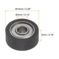 thumbnail image 2 of Unique Bargains Roulement à Rouleau à Poulie en PU 3x10x4 mm, Roue de Guidage Revêtue de Polyuréthane pour Usage Industriel, Noir, 2 of 5