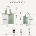thumbnail image 2 of Handväska canvas, tote bag dam axelväska dam, canvas tote bag axelväska shopper med dragkedja för vardag, skola, shopping, arbete, resor, 2 of 5