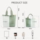 thumbnail image 2 of Handväska canvas, tote bag dam axelväska dam, canvas tote bag axelväska shopper med dragkedja för vardag, skola, shopping, arbete, resor, 2 of 5