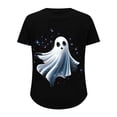 thumbnail image 5 of Plus Size Women's Halloween Ghost Printed T-Shirt Summer Fall Crewneck Short Sleeve Graphic Tee Tops M-5XL, 5 of 6