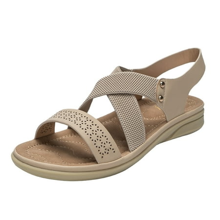 

Sandals Women Ladies Comfortable Roman Elastic Hollow Out Casual Women Sandals