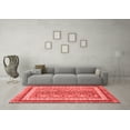 thumbnail image 3 of Ahgly Company Machine Washable Indoor Rectangle Abstract Red Modern Area Rugs, 8' x 10', 3 of 4