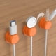 thumbnail image 4 of Organizador de cables de datos - Clips para gestión de cables para escritorios y despachos en casa, portacables autoadhesivos, clips de cable de PVC y silicona en paquetes de 3, 4 of 5