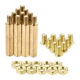 thumbnail image 5 of Uxcell Brass M4 28mm+6mm Male-Female Hex Standoff Screw Nut Kit 10 Sets, 5 of 5