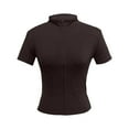 thumbnail image 4 of Women's Slim Fit Casual Jacket Lightweight Short Sleeve Athletic Yoga Top for Workout Running Outdoor, 4 of 4